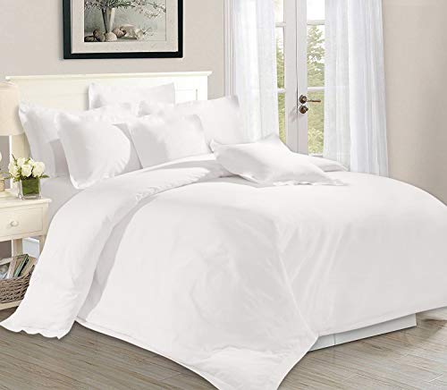 Sapphire Collection 500 Thread Count Pure Egyptian Cotton Super Soft Hotel Quality Flat Sheet (White, King)