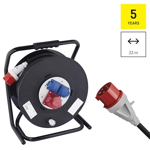 Tambor de cable CEE impermeable IP44 resistente al desgaste extremo 5