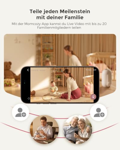 Momcozy BM04 babyphone mit Kamera, 5 Zoll Smart WLAN Baby Monitor – Ansicht 5