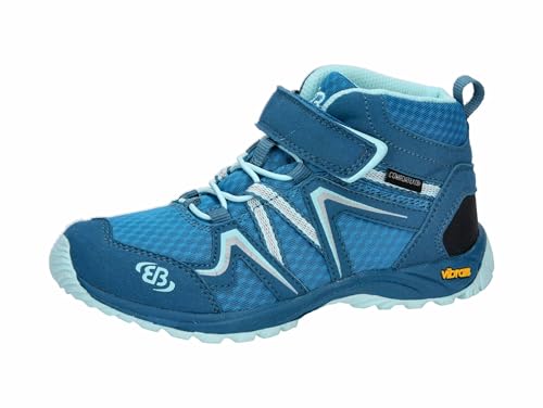 Brütting Rockwall, Botas de Trekking Unisex niños, Color Turquesa, 26 EU