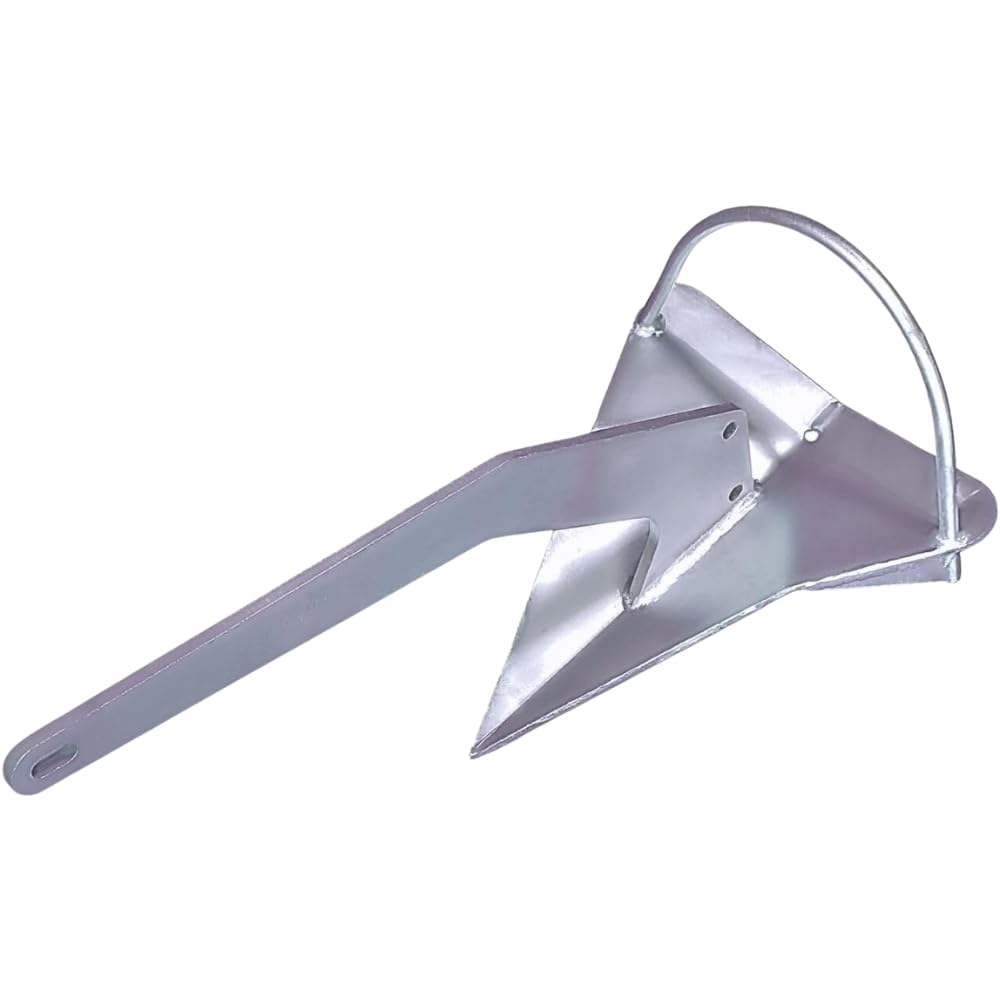 Smart Choice Marine 9 lb Galvanized Shovel Scoop Style Anchor with Roll Bar
