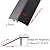 TAJMDGW Aluminum Floor Transition Strip Reducer, Doorways Threshold Ramp for Wheelchair 36" Laminate Edging Trim Strip for Height Difference 0.2-0.6 Inch(Grey)