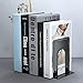 MaxGear Book Ends Heavy Duty Bookends, Universal Book Holder, Bookends for Shelves, Metal Bookend, Non-Skid Book End, Book Stopper for Books/Movies/CDs, 6.5 x 5 x 5.75, Black (12 Pairs/24 Pcs, Large)
