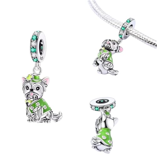 Abalorio yorkshire plata 925 compatible Pandora abalorios pulsera perro 2