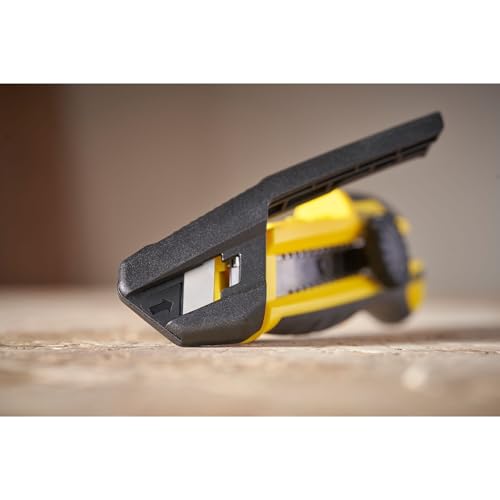 STANLEY Cutter 18 mm Quick Snap Bi-Matière STANLEY – Molette Crantée, STHT10500-0