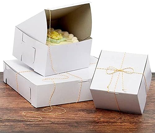 White Cake Food Boxes 6" X 6" X 3" | Quantity: 250