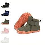 HICKMONBER Scarpe invernali per bambini a piedi nudi,Ragazzi Ragazze Mid Trekking Shoes Outdoor con Zero Drop Soles e Wide Toe Box Gr.25-36