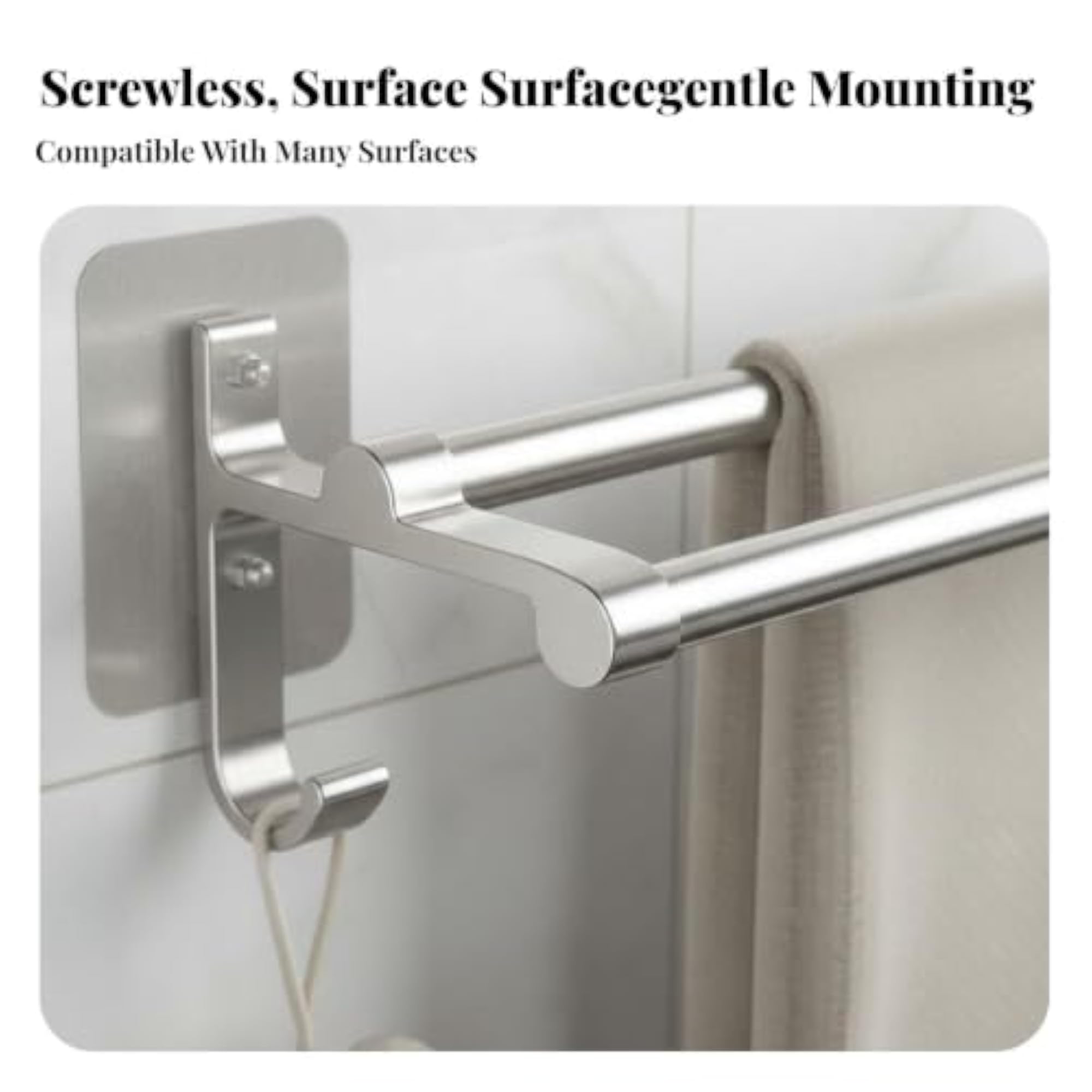 Double Bar Rust-Resistant Towel Rail for Home