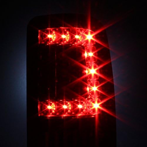 AKKON - For 00-06 Chevy Suburban 1500 2500 Tahoe Black Headlights Lamp + C Shape LED Tail light Set