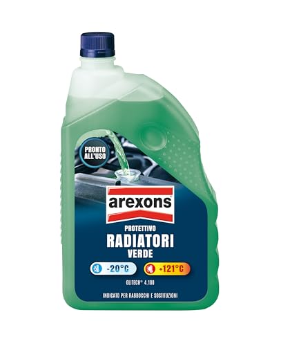 AREXONS Protettivo Radiatori -20°, Liquido Pronto all'Uso per Radiatori: Protezione Antigelo e Antiebollizione per Leghe di Alluminio, Miscelabile e Adatto a Rabbocchi, 2L
