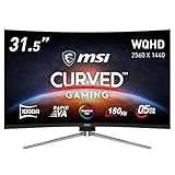 MSI 湾曲ゲーミングモニター MAG 325CQRF QD E2 31.5インチ/WQHD/量子ドット/RAPID VA/180Hz/0.5ms（GTG）/HDMI 2.0b/DP1.4a/Adaptive-Sync/AIビジョン/USBハブ機能/HDR/USB Type-C(最大65W)/チルト・高さ調整/メーカー3年保証