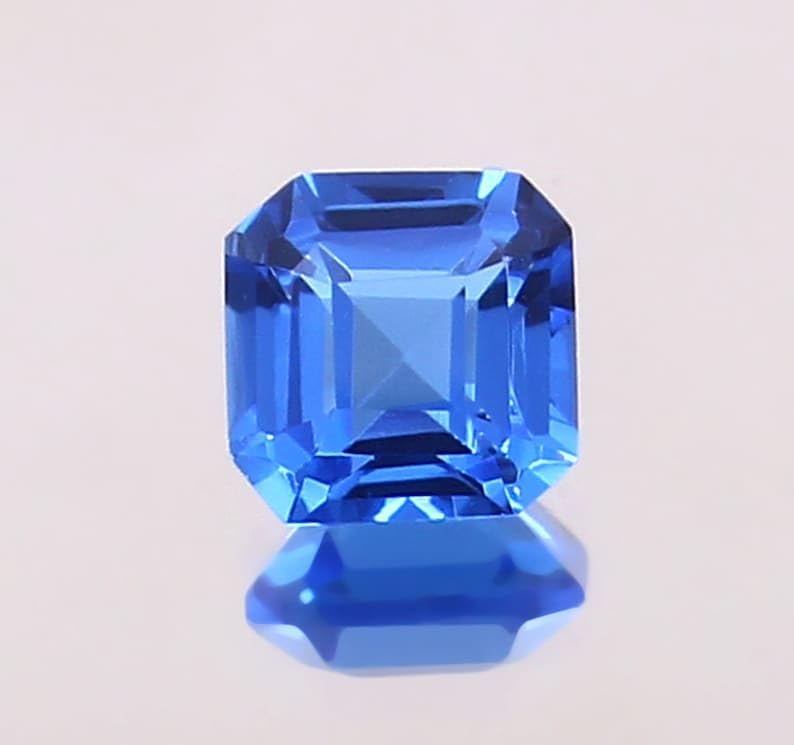 Saphir bleu bleuet naturel pierre facettée idéale pour fabriquer un cadeau - 2