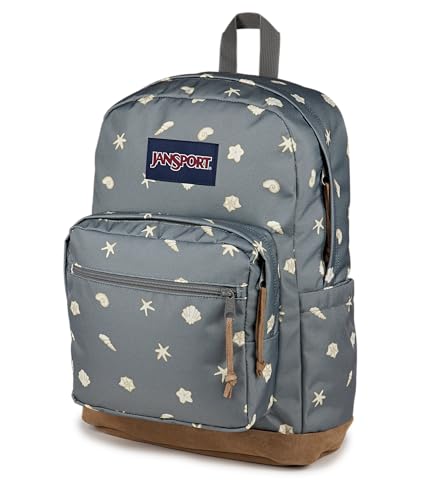 Image of JanSport Right Pack Backpack - Durable Daypack with Padded 15 inch Laptop Sleeve, Spacious Main Compartment & Integrated Water Bottle Pocket,Shell Yes Grey