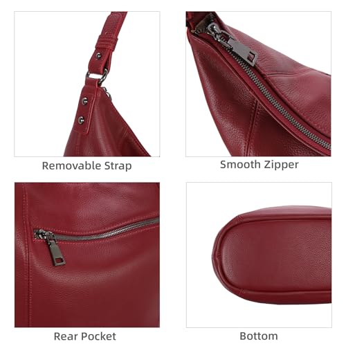 Iswee Hobo Bags for Women Shoulder Handbags Leather Tote Bag and Purses Cross Body Pocketbooks Everyday Work Bag4