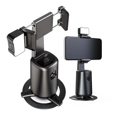 Image of AI Auto Face Tracking Tripod - 360 Rotating Phone Holder Stand for Video Recording, Vlogging & Live Streaming - Rechargeable, No App Required