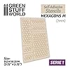 Green Stuff World for Models and Miniatures Self-Adhesive Stencils - Hexagons M 9445 #1