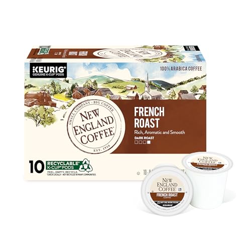 Image of New England Coffee Single Serve Pods, French Roast Dark Roast 10 Count (Pack of 6)