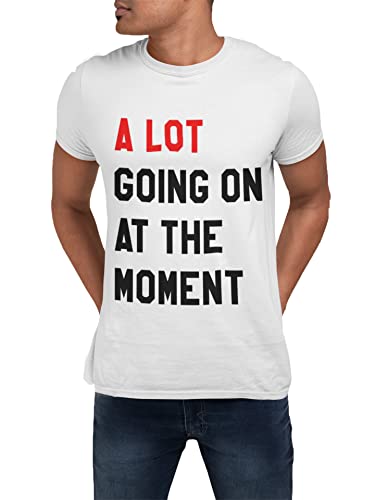 Expression Tees A Lot Going On at The Moment New ERAS Mens T-Shirt, Soft Cotton Crewneck, Casual Fit, Trendy Graphic Tee