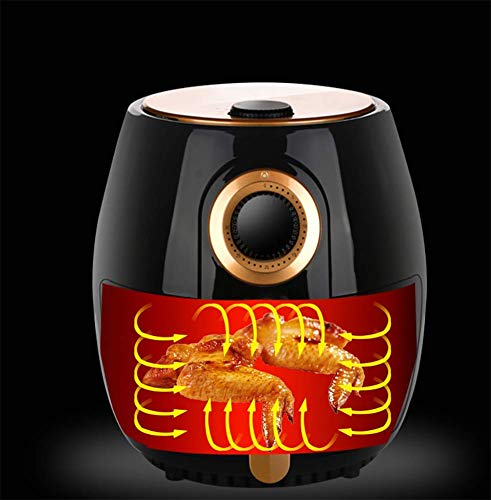 Friteuse sans huile rouge 4,2L mini four multifonction à bouton avec 5 programmes