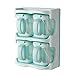 Produktbild MXLTiandao Würzen Box Lagerbehälter aus Kunststoff Menage Gewürz-Gläser Dispenser for Salz Zucker Menage (Color : Sky Blue, Size : 4)