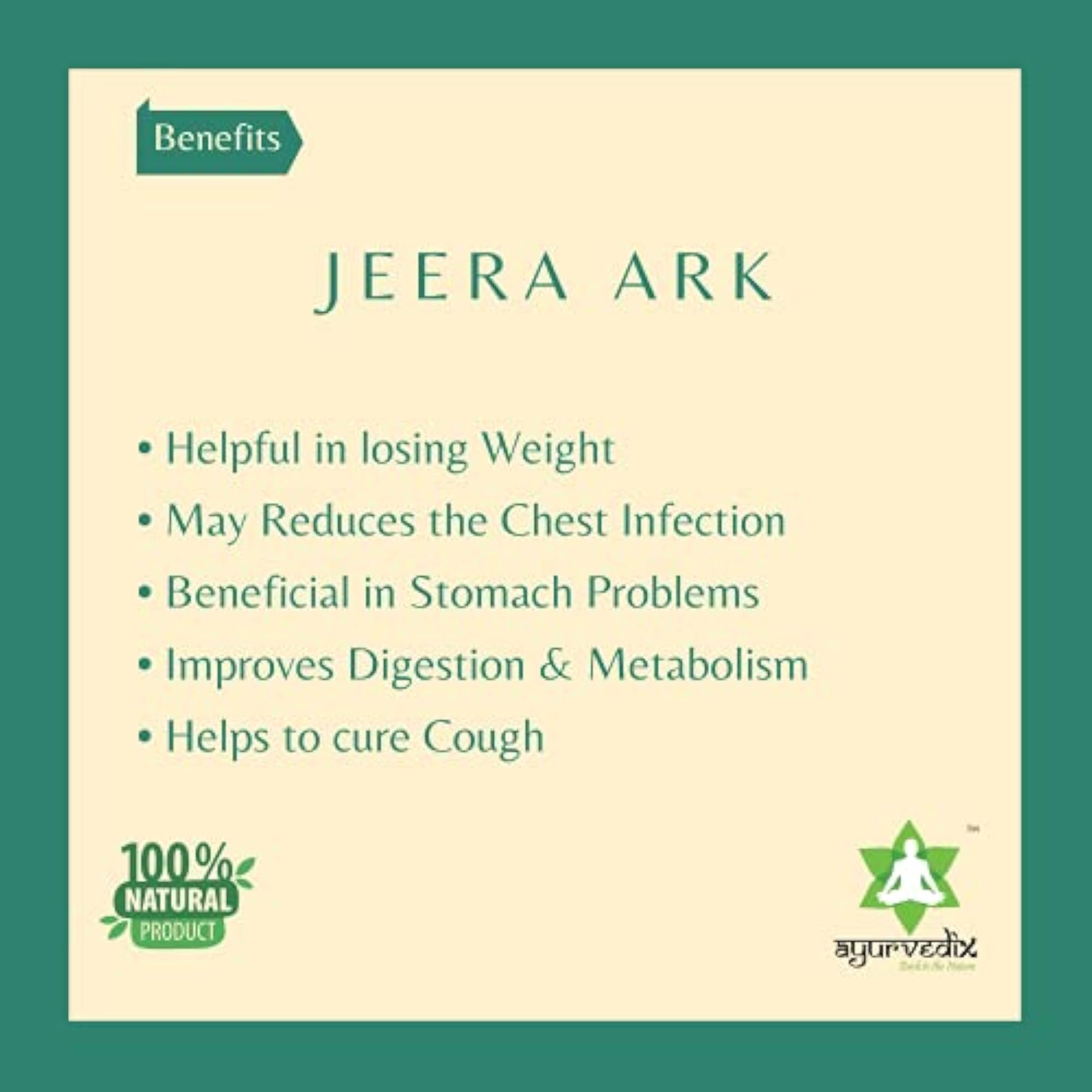 Jeera Ark Cumin Water 400ml, Herbal Fresh for Digestion