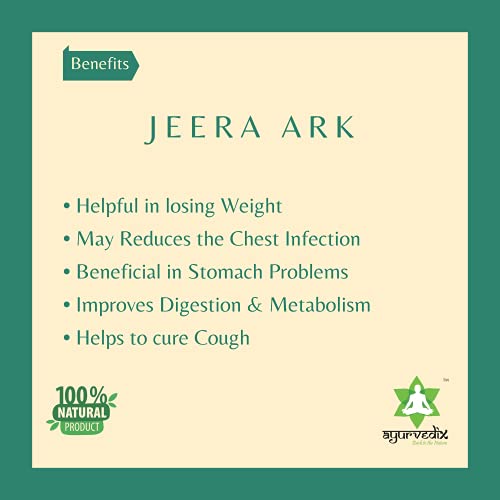Image of Jeera Ark 600 ml | Cumin (Jeera) Hydrosol | Supports Digestion & Gut Health | Natural Antioxidant Herbal Tonic | Ayurvedic Liquid | FSSAI Certified