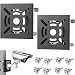 AlfaView 2PCS Universal Vertical Pole Mount Adapter Bracket for CCTV Security Camera PTZ Dome Vertical Pole Wall Mounting Bracket with Stainless Steel Loops and Mounting Screws