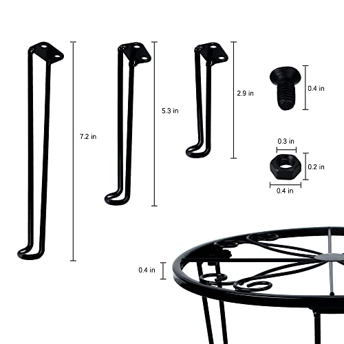 Yosager 5 Pack Metal Plant Stands For Flower Pot, Heavy Duty Black Iron Potted Stand Holder With Wheels, Self Assembly Required, Outdoor Planter Container Round Supports Display For Home Garden Decor #TOP7