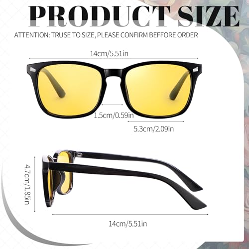 Image of Polarized Sunglasses for Women Men, Night Driving Glasses Anti Glare Yellow Lens UV 400 for Day Night Use