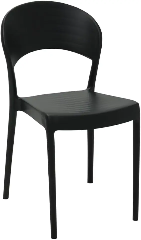 Cadeira Tramontina Sissi encosto fechado Summa em Polipropileno e Fibra de Vidro Preto ECO