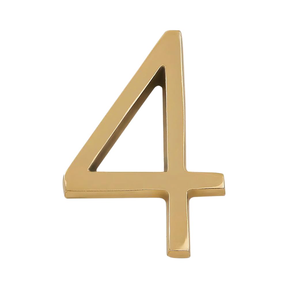 DecorTwist® Metal House Number for Outdoor Golden Home Hotel Door Numbers for Gate Outside Lodge Apartment College Library Rack Number 4" Inch Height [Number 8] — Amazon image 9