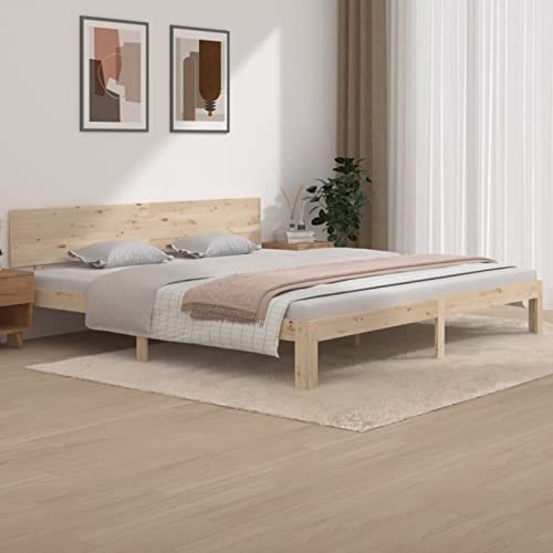 BAZZI Letto Matrimoniale Legno Massello 200x200 cm