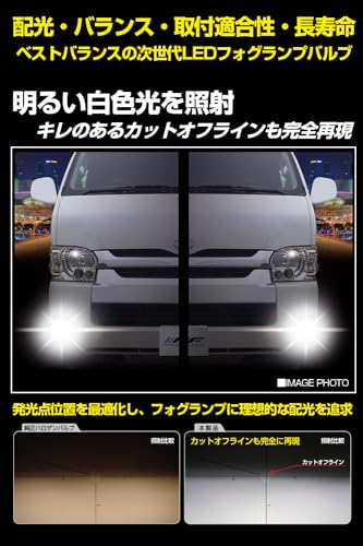 IPF fog lamp LED PSX26W valve Hiace 6500K 161FLB miniatura 2