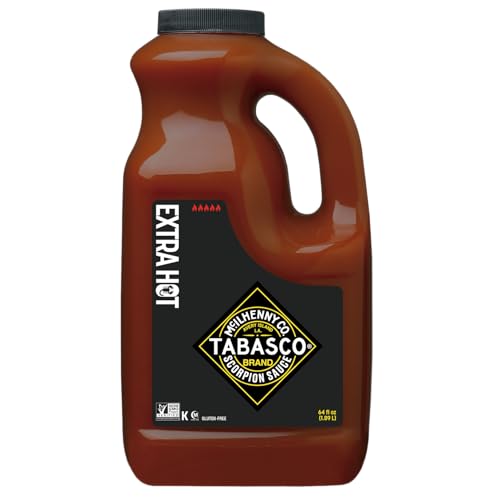 Image of TABASCO Brand Scorpion Hot Sauce, Extra Hot, 64 Oz Bulk Jug (1-Pack) | Value Size Taco Sauce, Fiery & Spicy Hotsauce, Scorpion Pepper Sauce, Guava & Pineapple Blend, Great for Dips, Pizza & More