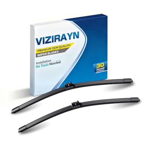 2 pcs 22" 22" Front Windshield Wiper Blades,VIZIRAYN Replacement for Mercedes-Benz C300 /C63 AMG S 2015-2016,C300 /C43 AMG/C63 AMG S 2017-2019,(Pack of 2) OEM Quality, All-Season