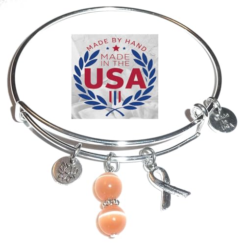 Hidden Hollow Beads Cancer Awareness Bangle Bracelet Women Handmade USA, Multi Color Ribbon Beaded Jewelry, Survivor Support Gift, Caregiver Appreciation, Fundraiser Event Campaign Accessory
