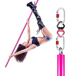 Danspaal voor thuis – 45 mm draaiende danspaal met verlenging, roze draagbare exotische stripperpaal, ideaal voor…