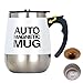Maizoon Tazza da caffè con agitazione magnetica automatica Ricarica USB Mixer intelligente per bevande calde Shaker per proteine Bottiglia per la casa da cucina 400 ml / 13,5 once bianca