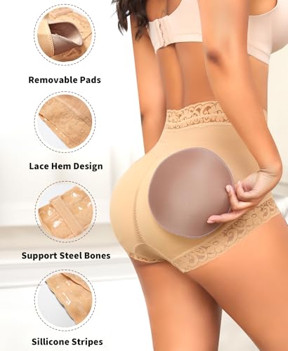 Ganado Butt Lifting Panties Butt Pads Shapewear Padded Underwear for Women Booty Lifter Hip Enhancer Panty2