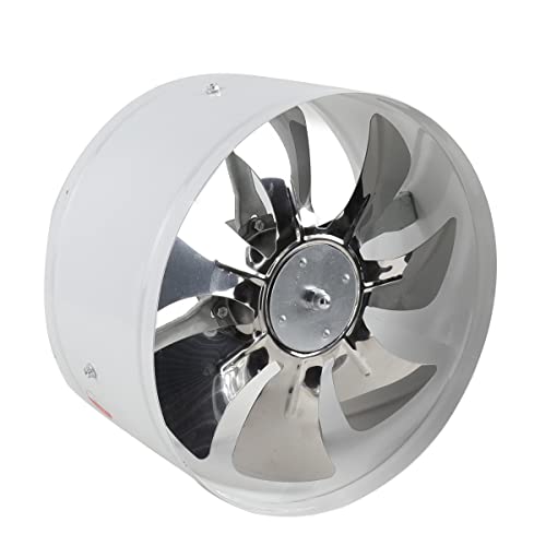 ECUTEE Ventilador de tubo de 12 pulgadas, 300 mm, ventilador axial, ventilador axial, ventilador en línea, extractor de aire, ventilador industrial, funcionamiento silencioso, para baño, cocina, color