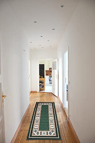 THE JUNGLE Alfombra Pasillo Oriental Clasica Persa - Alfombra de Pasillo de Pelo Corto - Alfombra Antideslizante Alargada,Varios Tamaños de Largura (70_x_80_cm, Gris)