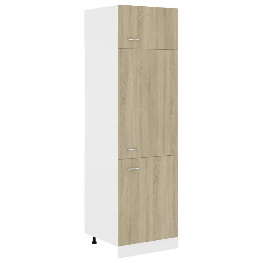 vidaXL Armadio per Frigo Rovere Sonoma 60x57x207 cm in Truciolato