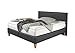 Maintal Boxspringbett Luxor, 200 x 200 cm, Kunstleder, Bonellfederkern Matratze h2, Anthrazit