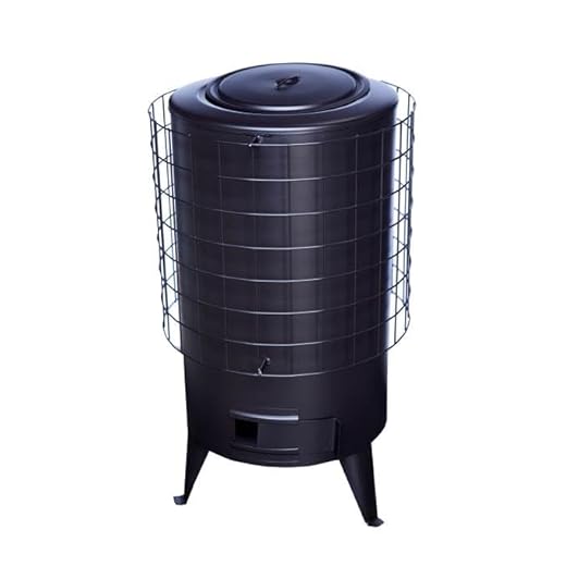 Estufa De Leña Redonda, Temperatura de los humos: 292ºC, Potencia 6,7Kw Para Calentar Una Superficie De 50 M², Estufa Grande Chapa Para Leña, Estufa De Leña, Estufa De Carbon y Leña (Negra)