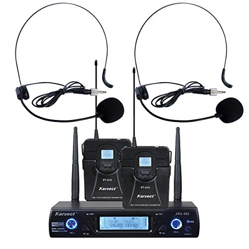 Karsect JRU-562 / PT-51C / HT-11A Drahtloses 2 x Headset-Mikrofonset