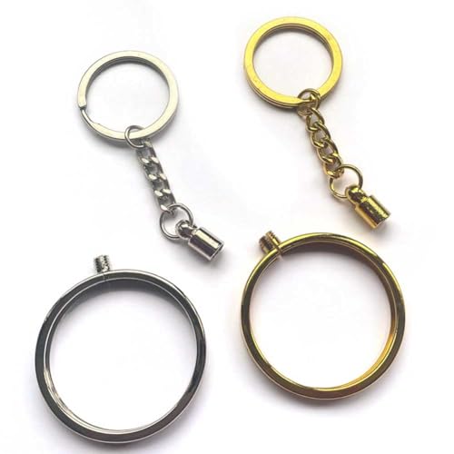 Portamoneda Llavero Metal 2 Piezas 40mm Dorado Plata miniatura 2