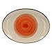Van Well Stoviglie in gres serie Nova – Articolo e colore a scelta, Orange, Platte oval 31.5x22.3cm