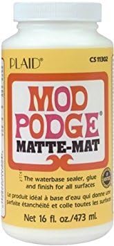 16 oz , Matte : Mod Podge Matte Waterbase Sealer, Glue and Finish - 16 oz