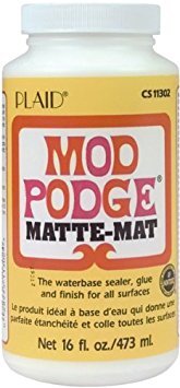 16 oz , Matte : Mod Podge Matte Waterbase Sealer, Glue and Finish - 16 oz