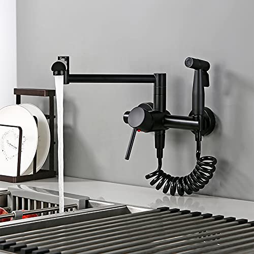 Grifo de cocina de latón con brazo oscilante y acabado premium 5